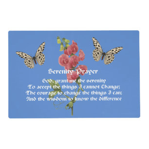 Serenity Prayer And Butterfly     Placemat