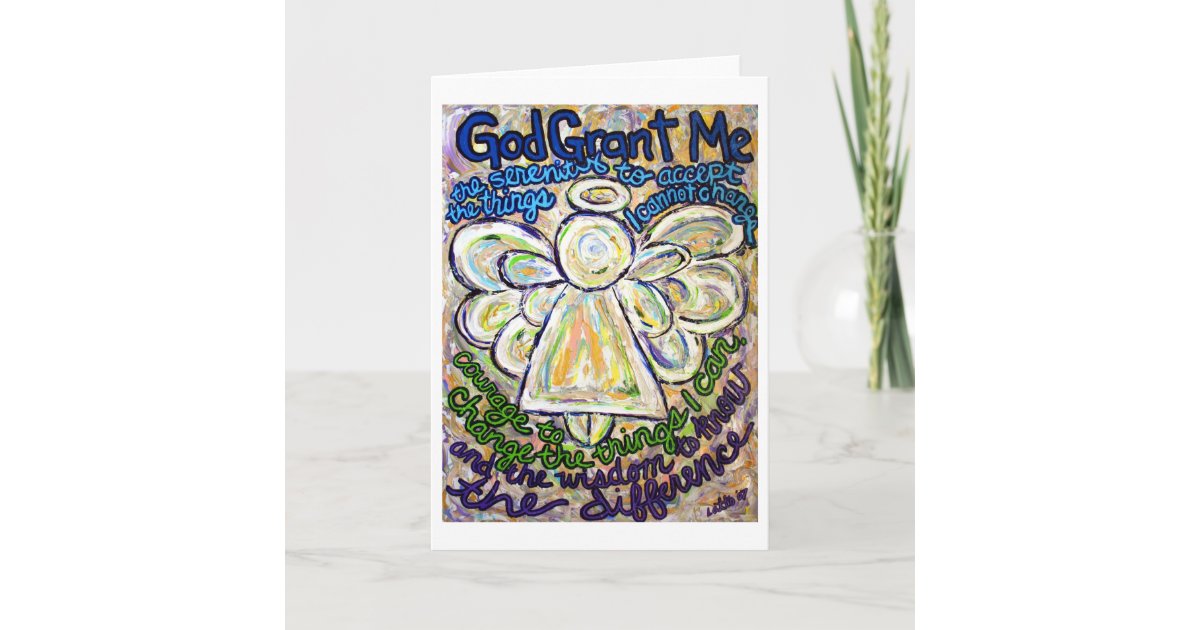 Serenity Prayer Angel Art Greeting or Note Cards Zazzle