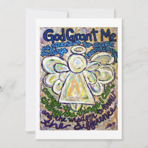 Serenity Prayer Angel Art Invitation or Invites