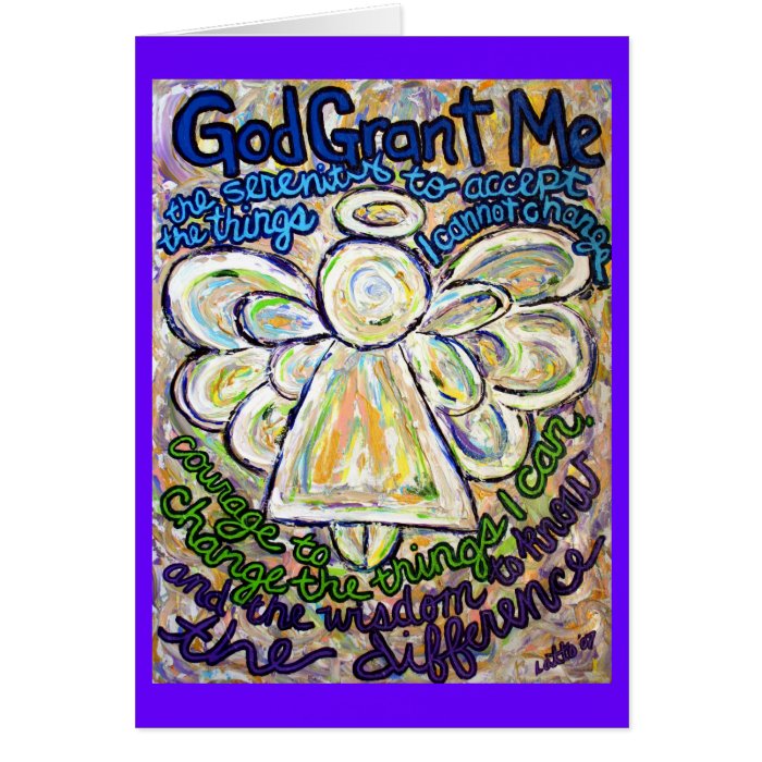 Serenity Prayer Angel Art Note or Greeting Card