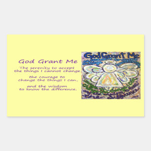 Serenity Prayer Angel Art Painting Stickers