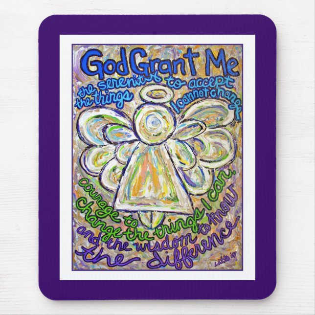 Serenity Prayer Angel Mousepad (Front)