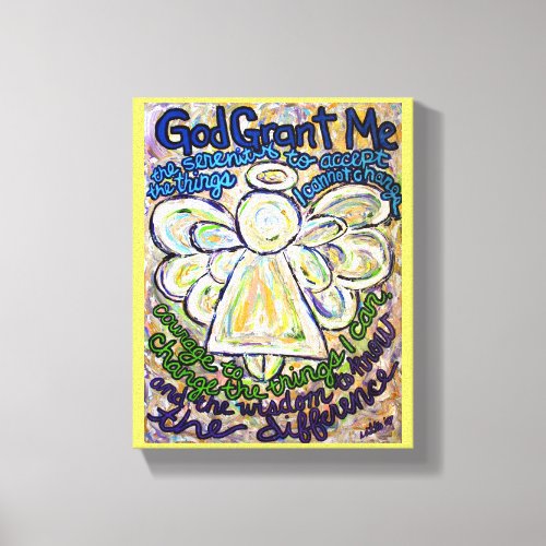 Serenity Prayer Angel Painting Art Print (Small)