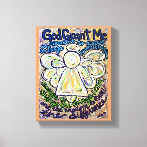 Serenity Prayer Angel Painting Art Print (Small)