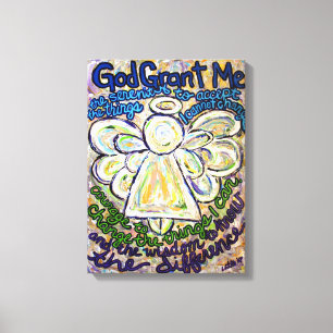 Serenity Prayer Angel Painting Canvas Art Print