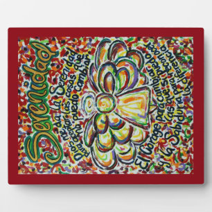 Serenity Prayer Angel (Spanish Painting Art Plaque