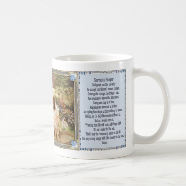 Serenity Prayer Angelic Garden Mugs (Right)