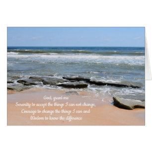 Serenity Prayer at the Beach Cards