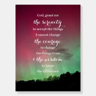 Serenity Prayer Aurora Foam Board