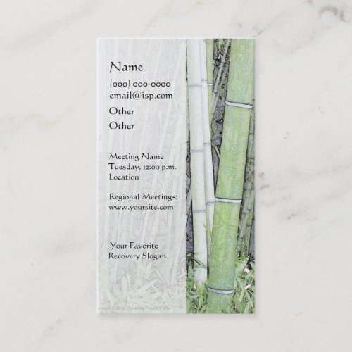 Serenity Prayer Bamboo Business Card