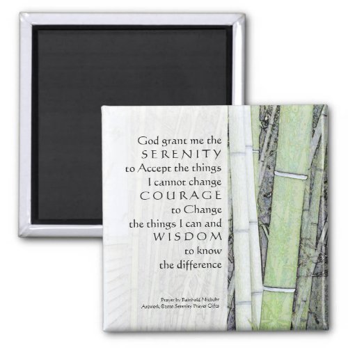 Serenity Prayer Bamboo Magnet