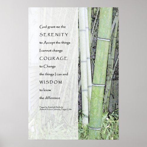 Serenity Prayer Bamboo Print
