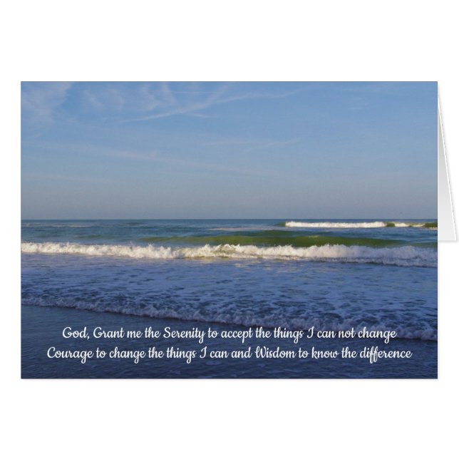 Serenity Prayer Beachscape Cards (Front Horizontal)
