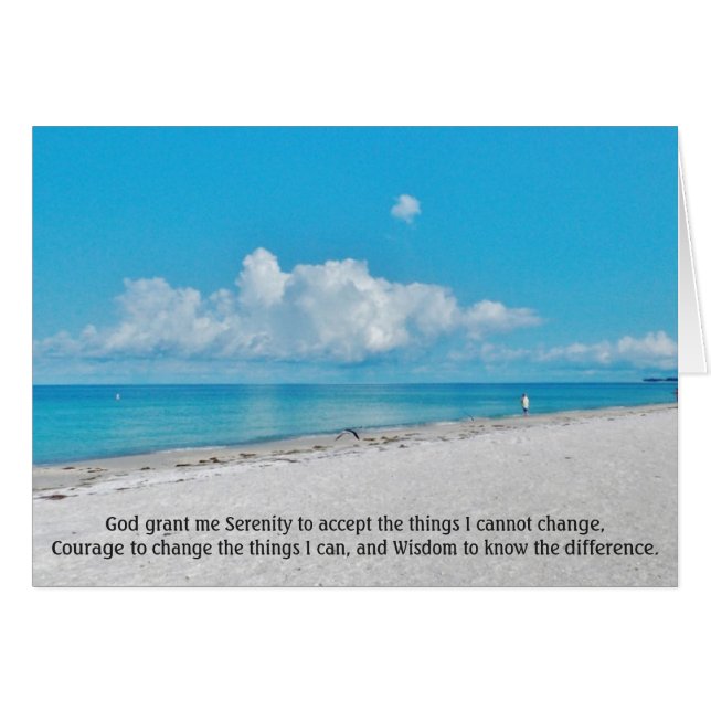 Serenity Prayer Beachscape Cards (Front Horizontal)