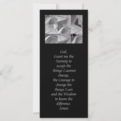 Serenity Prayer Black and White Geometric Design