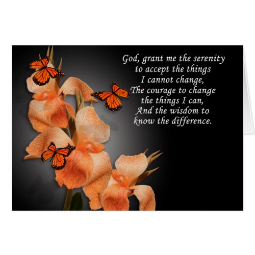 Serenity prayer blank note card