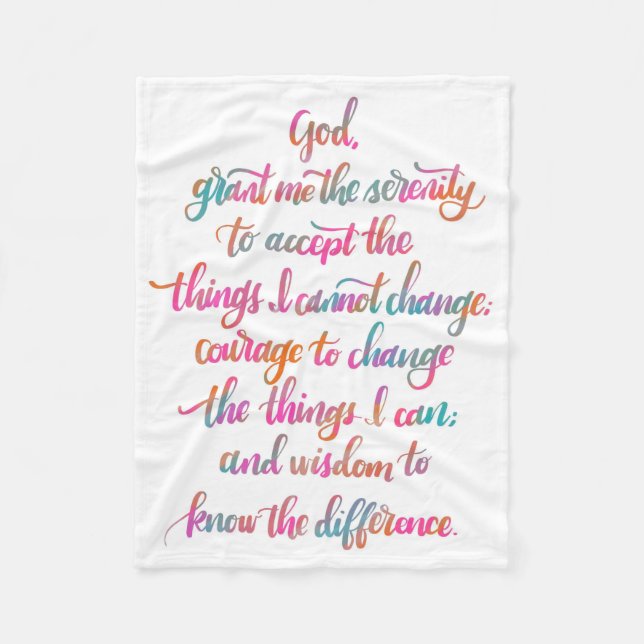 Serenity Prayer Blanket (Front)