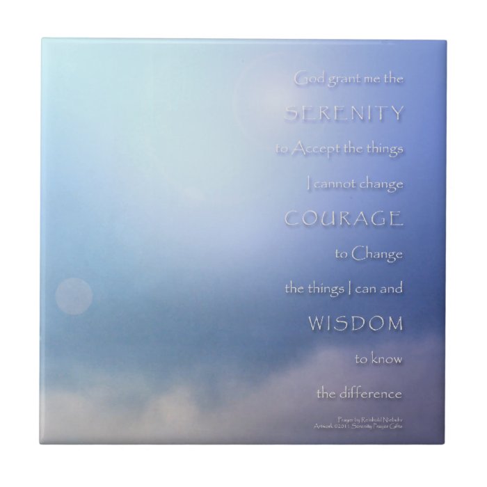 Serenity Prayer Blue Beyond Ceramic Tiles