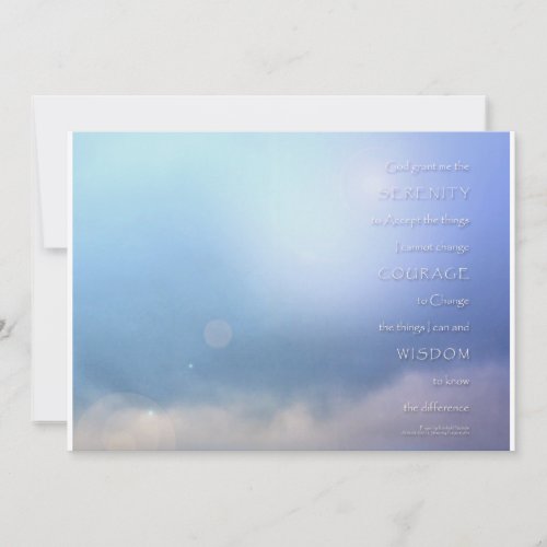 Serenity Prayer  Blue Beyond Invitation