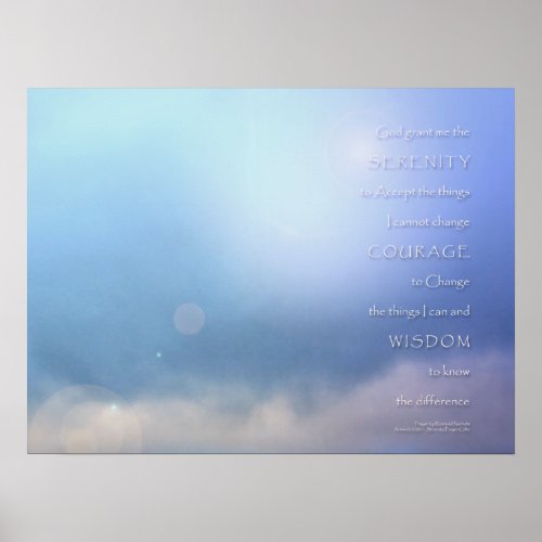 Serenity Prayer Blue Beyond Print