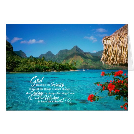 Serenity Prayer & Bora Bora Cards (Front Horizontal)