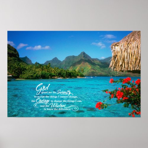 Serenity Prayer  Bora Bora Poster