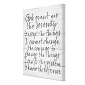 Serenity Prayer Bounce Calligraphy Script Modern Canvas Print Zazzle