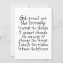 Serenity Prayer - Bounce Calligraphy Script Modern Holiday Card