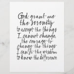 Serenity Prayer - Bounce Calligraphy Script Modern Letterhead<br><div class="desc">A rustic,  yet urban look for a study that can change your life.</div>