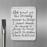 Serenity Prayer - Bounce Calligraphy Script Modern Magnet<br><div class="desc">A rustic,  yet urban look for a study that can change your life.</div>