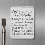 Serenity Prayer - Bounce Calligraphy Script Modern Magnet<br><div class="desc">A rustic,  yet urban look for a study that can change your life.</div>