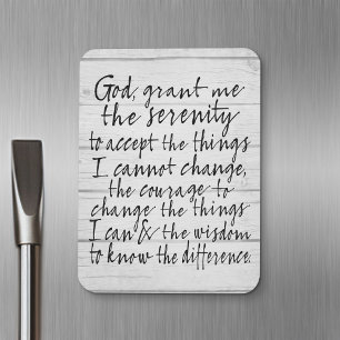 Serenity Prayer - Bounce Calligraphy Script Modern Magnet