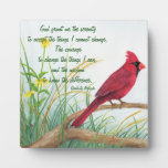 Serenity Prayer - Bright Red Cardinal Plaque at Zazzle