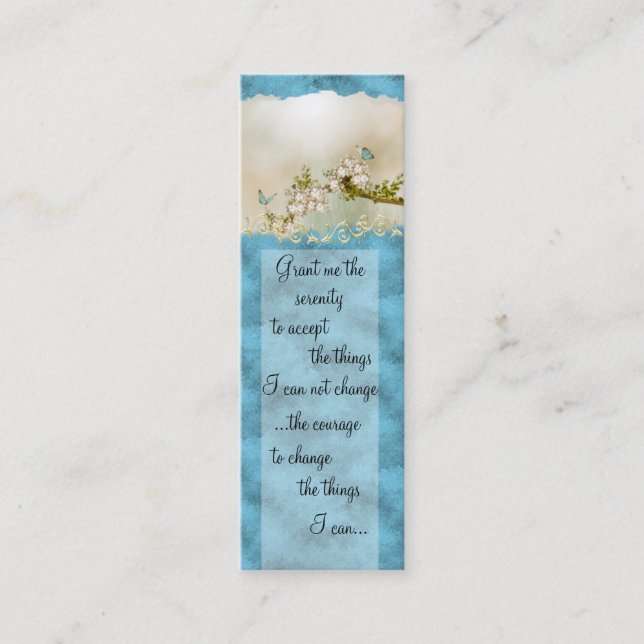 Serenity Prayer Butterflies Business Card ~tu (Front)