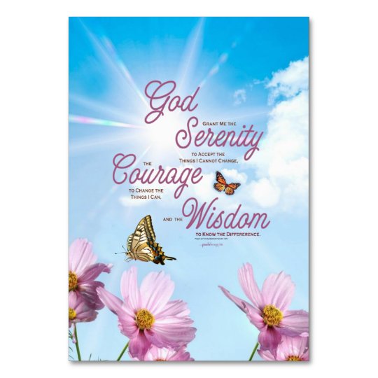 serenity-prayer-butterflies-pink-flowers-streng-table-number