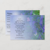 Serenity Prayer Butterflies & Vetch Business Card (Front/Back)