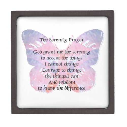 Serenity Prayer Butterfly 2 Jewelry Box