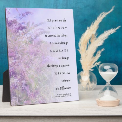 Serenity Prayer Butterfly Bush Plaque