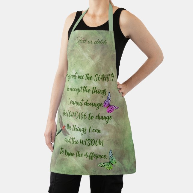 Serenity Prayer Butterfly Inspirational  Apron (Insitu)
