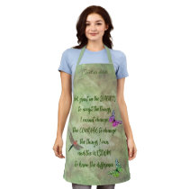 Serenity Prayer Butterfly Inspirational  Apron