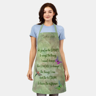 Serenity Prayer Butterfly Inspirational Apron