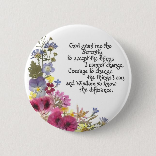 Serenity Prayer Button (Front)