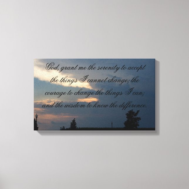 serenity prayer canvas print (Front)