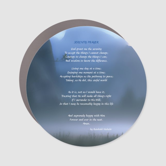 Serenity Prayer Car Magnet (Front)