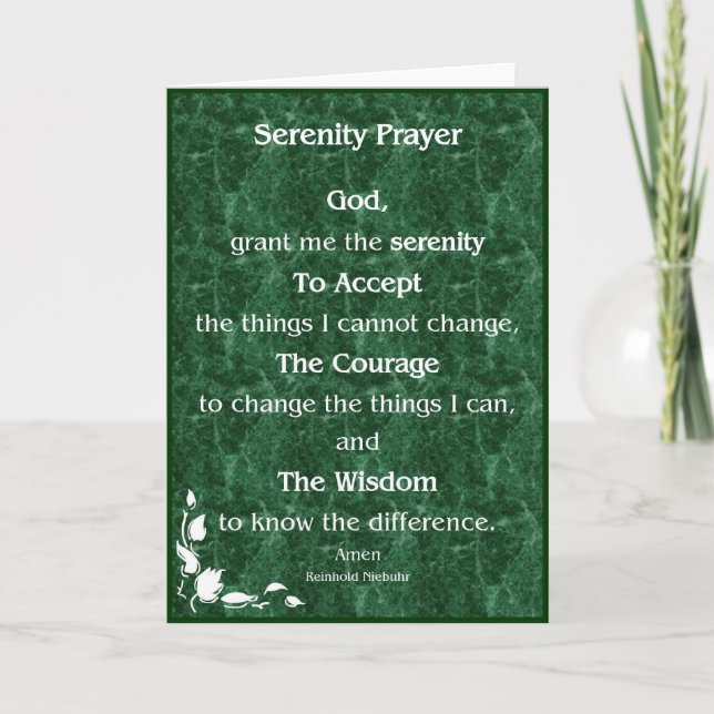 Serenity Prayer  Card (Front)