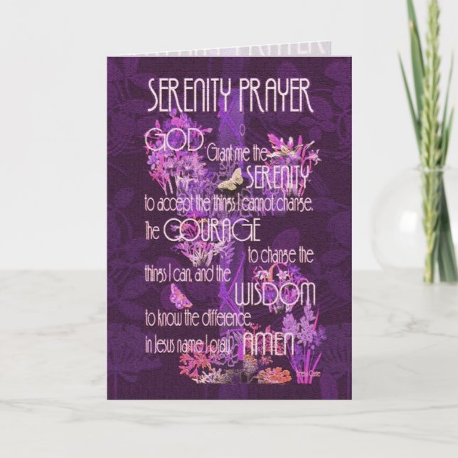 Serenity Prayer Card (Front)