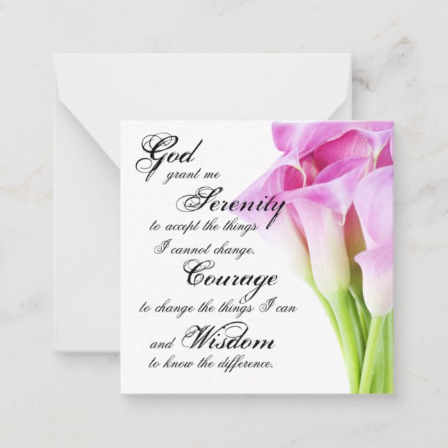 Serenity Prayer Card (Front)