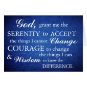 Serenity Prayer card (Front Horizontal)
