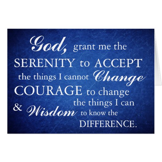Serenity Prayer card (Front Horizontal)