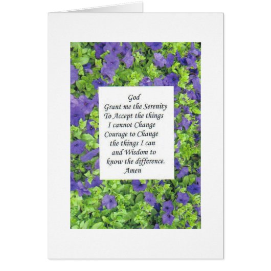 Serenity prayer cards (Front)